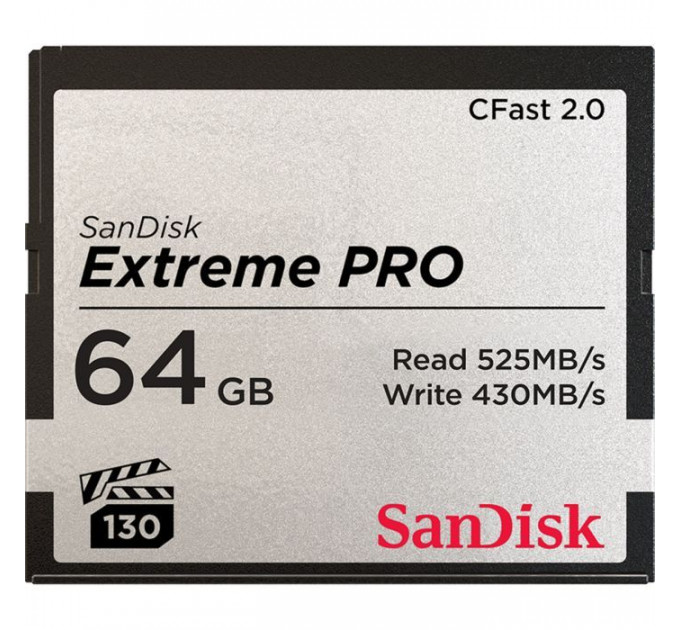 Карта памяти SanDisk 64GB CFast 2.0 Extreme Pro (SDCFSP-256G-G46D)
