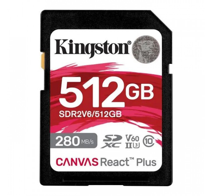 Карта пам/'яті Kingston 512GB SDXC class 10 UHS-II U3 Canvas React Plus (SDR2V6\/512GB)