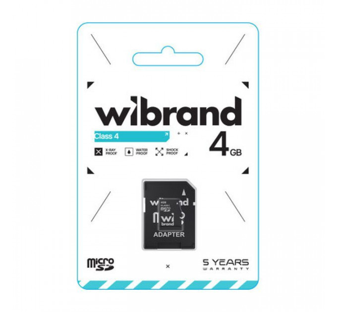 Карта памяти Wibrand 4GB microSD class 4 (WICDC4\/4GB-A)