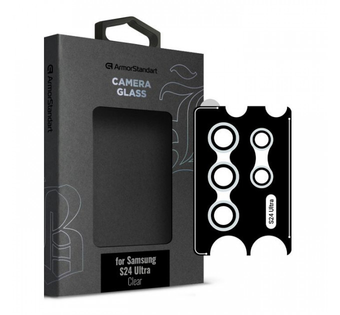 Скло захисне Armorstandart Camera glass Supreme Black Icon Samsung S24 Ultra Clear (ARM76616) Скло захисне Armorstandart Camera glass Supreme Black Icon Samsung S24 Ultra Clear (ARM76616)