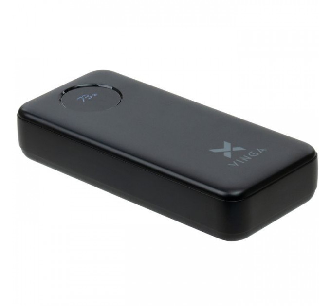 Батарея универсальная Vinga 20000 mAh 22.5W Display Black (VPBB2022)
