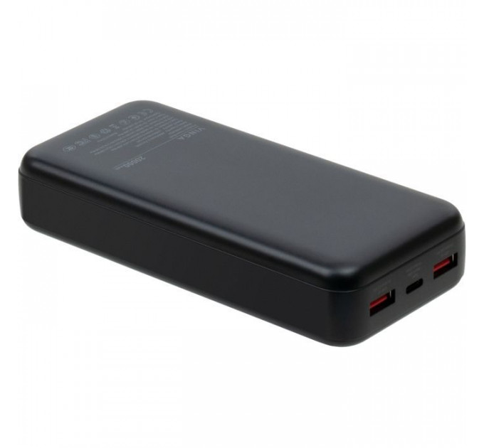 Батарея универсальная Vinga 20000 mAh 22.5W Display Black (VPBB2022)