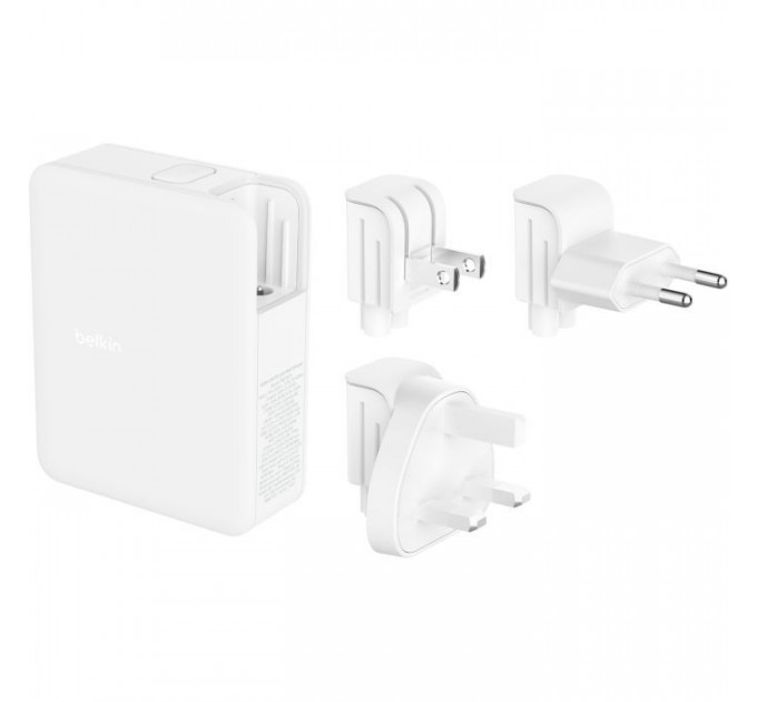 Зарядний пристрій Belkin 140W 3хUSB-С GAN PD PPS USB-A White (WCH014BTWH) Зарядний пристрій Belkin 140W 3хUSB-С GAN PD PPS USB-A White (WCH014BTWH)