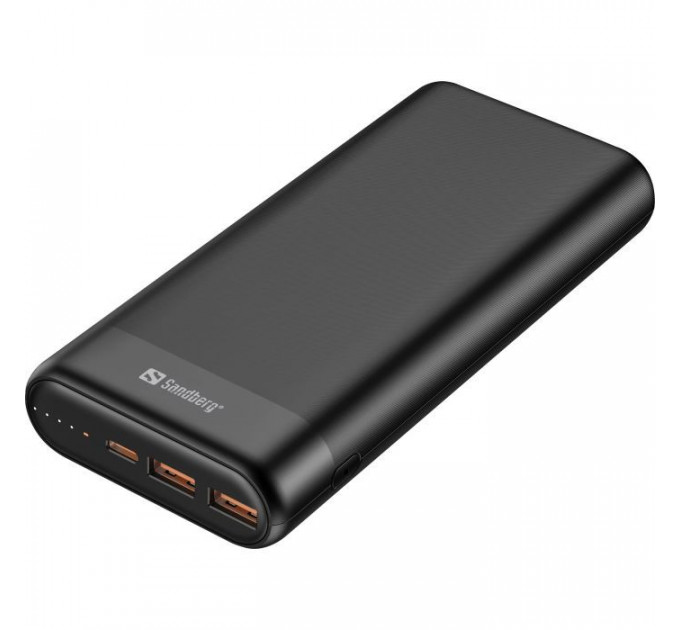 Батарея универсальная Sandberg 20000mAh, PD/65W, QC/3.0, Always-ON-Mode, +cable 100W (420-62)