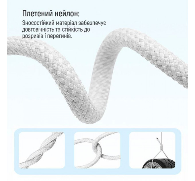 Дата кабель USB-C to Lightning 1.0m 27W grey ColorWay (CW-CBPDCL061-GR)