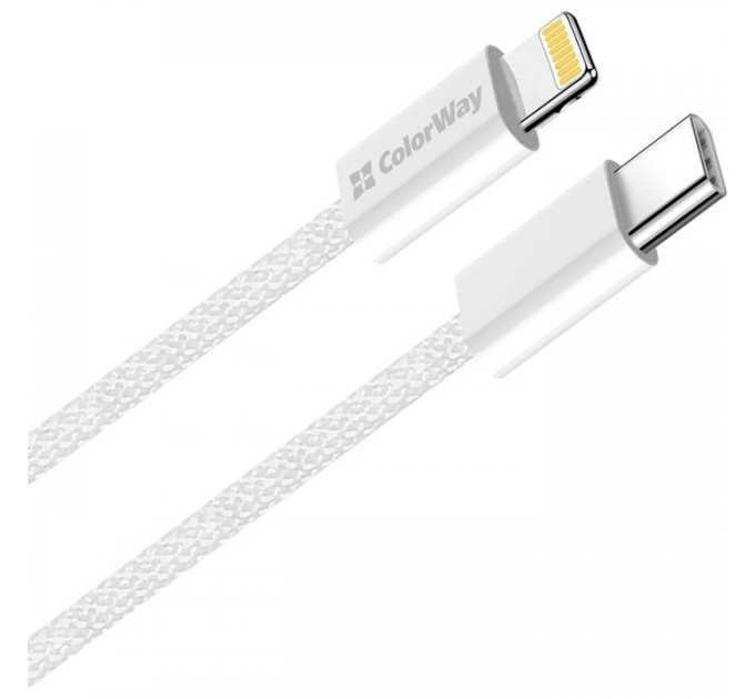 Дата кабель USB-C to Lightning 1.0m 27W grey ColorWay (CW-CBPDCL061-GR)