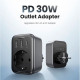 Зарядное устройство для Ugreen 3xUSB 30W Outlet Extender (2хUSB-A+USB-C) CD314 (90613)