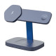 Зарядний пристрій Canyon wireless charger HEXAGON WCS-310 3in1 DarkGrey\/Blue (CNS-WCS310DGBL)