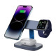Зарядний пристрій Canyon wireless charger HEXAGON WCS-310 3in1 DarkGrey\/Blue (CNS-WCS310DGBL)