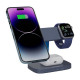 Зарядний пристрій Canyon wireless charger HEXAGON WCS-310 3in1 DarkGrey\/Blue (CNS-WCS310DGBL)