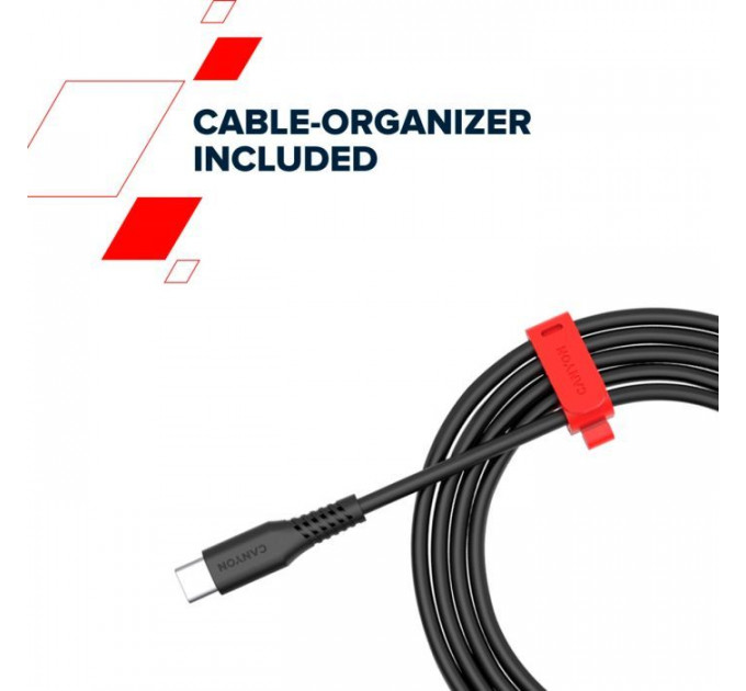 Дата кабель USB-C to USB-C 1.2m CC60SC 60W White Canyon (CNS-CC60SC12W)