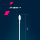 Дата кабель USB-C to USB-C 1.2m CC60SC 60W White Canyon (CNS-CC60SC12W)