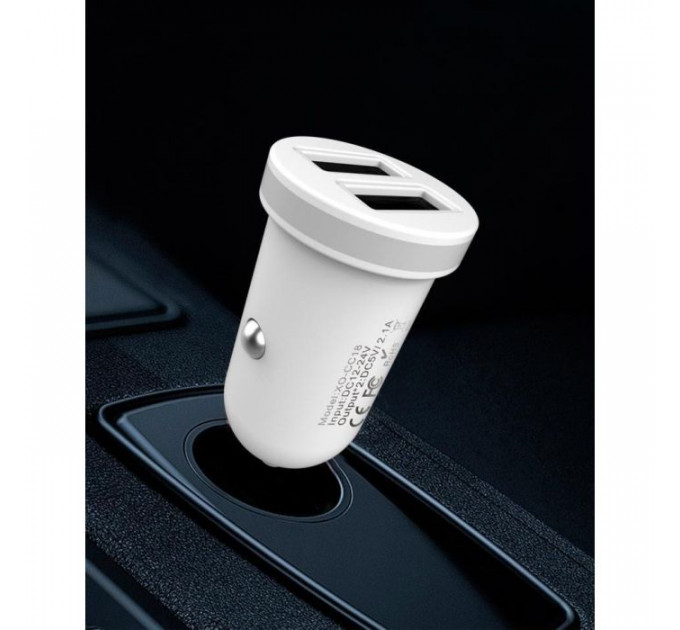 Зарядное устройство для XO CC18 2.1A\/2 USB White (XO-CC18-WH)