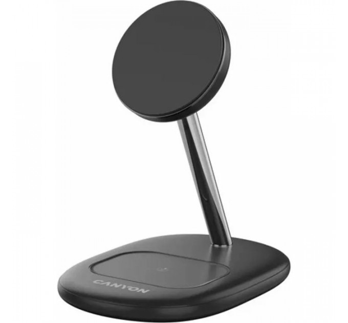 Зарядное устройство Canyon Wireless Charger WCS-205 15W Qi2 2in1 w/o adapter Black (CNS-WCS205BW\/A)