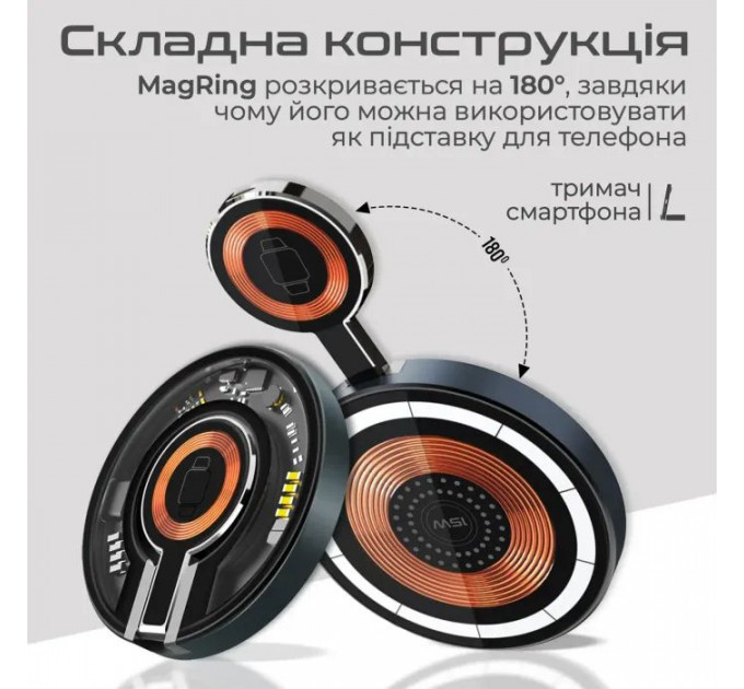 Зарядний пристрій Promate 15W wireless (magring)
