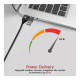 Дата кабеля USB 2.0 AM to Lightning + Micro 5P + USB-C pentapower.black Promate (pentapower.black)