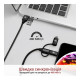 Дата кабеля USB 2.0 AM to Lightning + Micro 5P + USB-C pentapower.black Promate (pentapower.black)