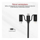 Дата кабеля USB 2.0 AM to Lightning + Micro 5P + USB-C pentapower.black Promate (pentapower.black)