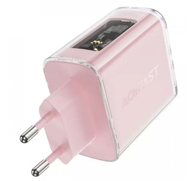 Зарядний пристрій Acefast 3xUSB 65W (2xUSB-C+USB-A) Gan A45 Fast Charger Cherry blossom (6974316282082)