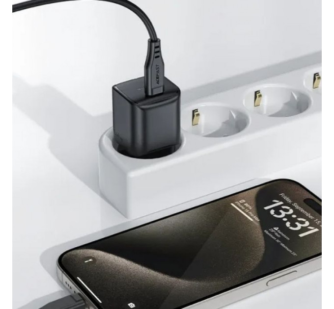 Зарядное устройство для Acefast USB-C 20W Gan A73 mini Fast Charger Black (6974316282648)