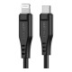 Дата кабель USB-C to Lightning 1.2m 3.0A TPE C3-01 Black Acefast (6974316280804)