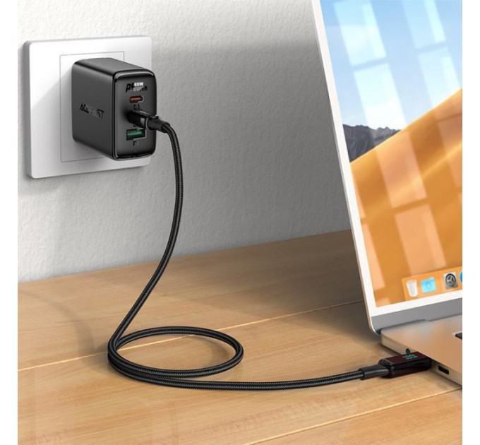 Дата кабель USB-C to USB-C 2.0m 100W with display C6-03 Acefast (6974316281054)