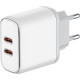 Зарядний пристрій ColorWay Power Delivery Port PPS USB (Type-C PD + Type-C PD) (40W) white (CW-CHS048PD-WT)