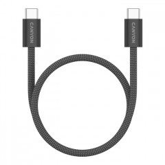 Дата кабель USB-C to USB-C 1.0m 60W Magnet Braided Black Canyon (CND-CCMG60AB15B)