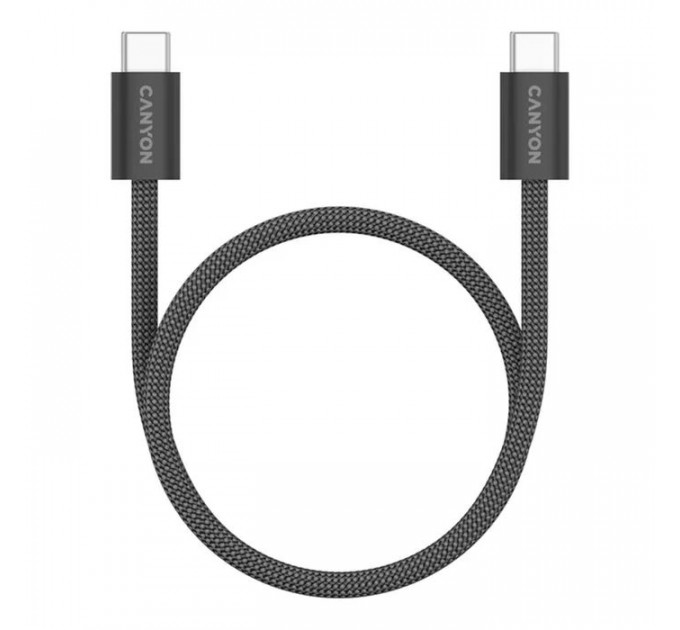 Дата кабель USB-C to USB-C 1.0m 60W Magnet Braided Black Canyon (CND-CCMG60AB15B)