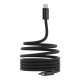 Дата кабель USB-C to USB-C 1.0m 60W Magnet Braided Black Canyon (CND-CCMG60AB15B)