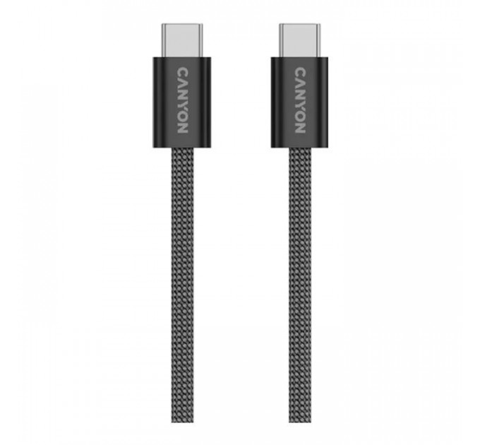 Дата кабель USB-C to USB-C 1.0m 60W Magnet Braided Black Canyon (CND-CCMG60AB15B)