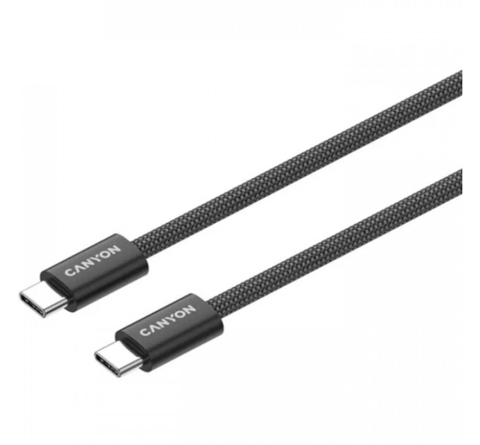Дата кабель USB-C to USB-C 1.0m 60W Magnet Braided Black Canyon (CND-CCMG60AB15B)