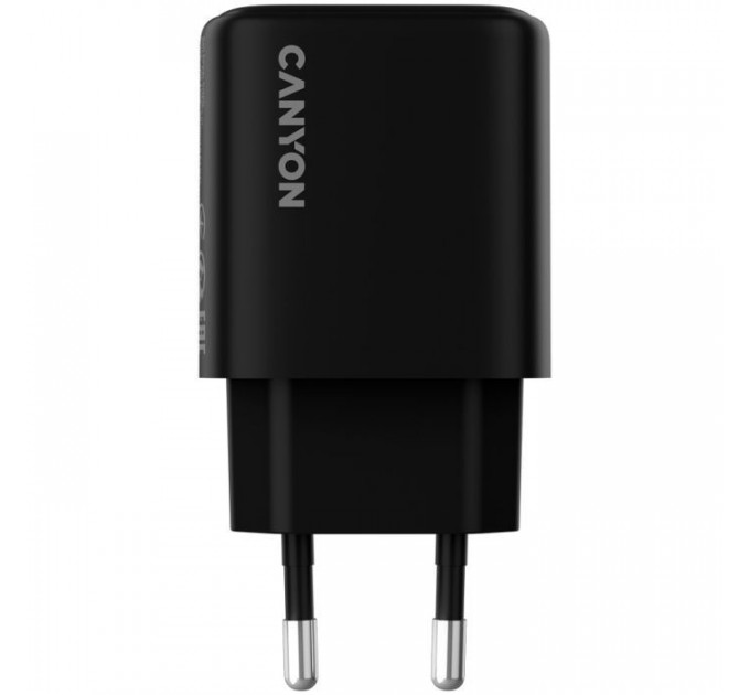 Зарядний пристрій Canyon OnCharge 200 20W 1xPD EU Black (CNE-CHA200-11)
