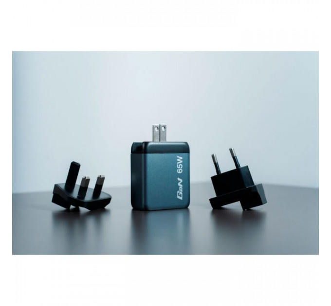 Зарядний пристрій Verbatim GaN 65 W 3 ports (2xUSB-C-65 W \/USB-A -3.0) (32201)