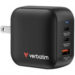 Зарядний пристрій Verbatim MiniGaN 70 W 3 ports (2xUSB-C\/1xUSB-A) (32229)