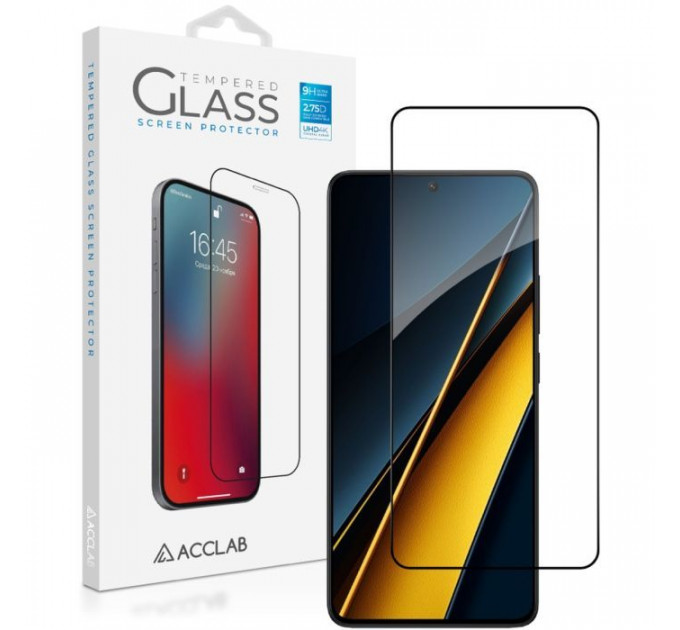 Скло захисне ACCLAB Full Glue Xiaomi Poco X6 Pro Black (1283126588679)