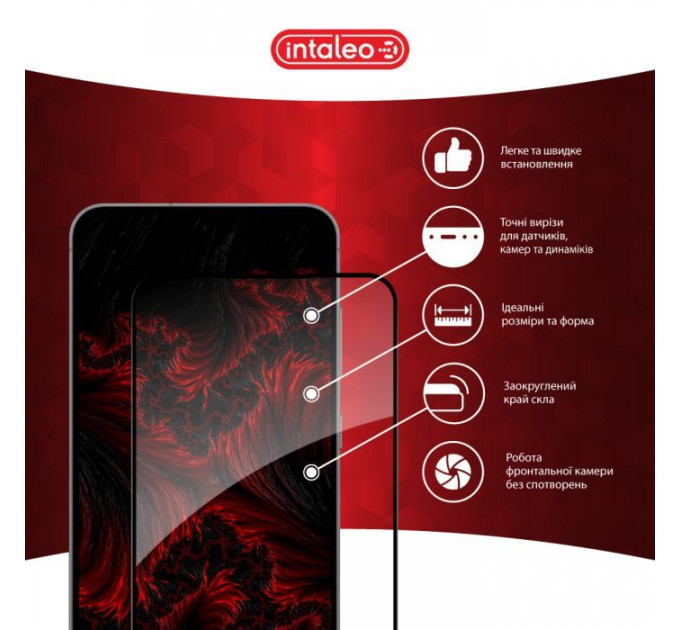 Скло захисне Intaleo Full Glue Samsung S24 FE Black (1283126594854)