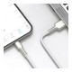 Дата кабель USB 2.0 AM to Lightning 1.0m Cafule Series Metal 2.4A White Baseus (CALJK-A02)