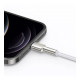 Дата кабель USB 2.0 AM to Lightning 1.0m Cafule Series Metal 2.4A White Baseus (CALJK-A02)