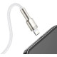 Дата кабель USB 2.0 AM to Lightning 1.0m Cafule Series Metal 2.4A White Baseus (CALJK-A02)