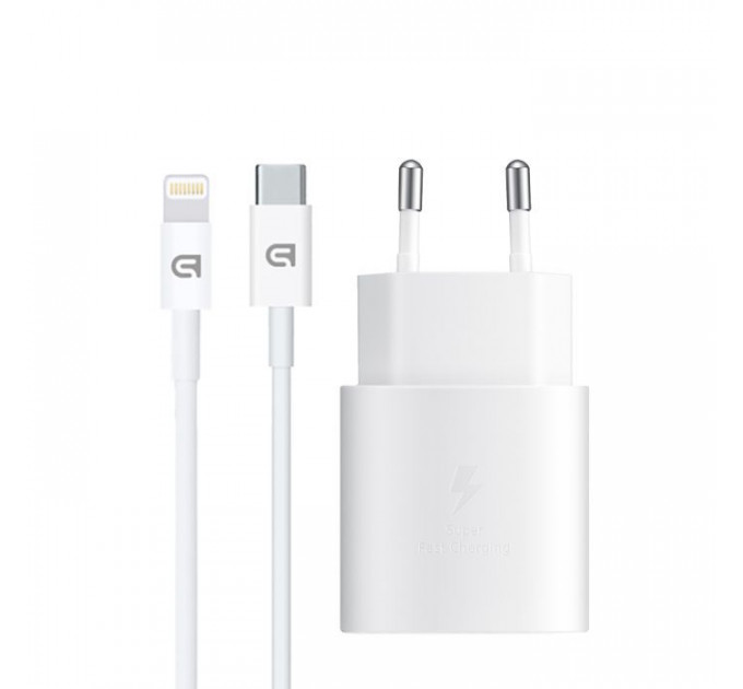 Зарядний пристрій Armorstandart AR-TA800W USB-C 25W White + cable USB-C to Lightning (ARM77719)