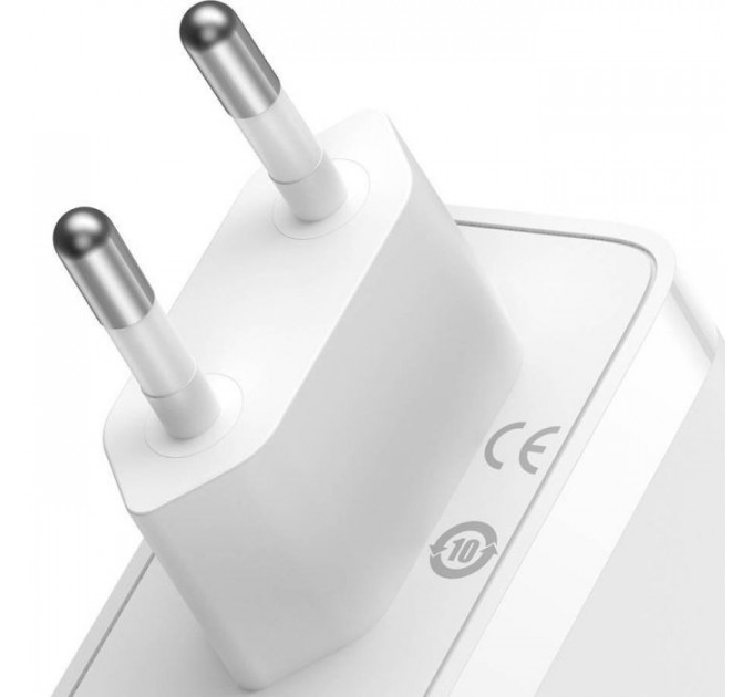 Зарядний пристрій Baseus GaN5 Pro Fast Charger 2C+U 140W + Cable 1.0m Type-C 240W white (CCGP100202)