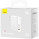 Зарядний пристрій Baseus GaN5 Pro Fast Charger 2C+U 140W + Cable 1.0m Type-C 240W white (CCGP100202)