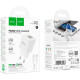 Зарядний пристрій HOCO C147A Charm 1xUSB-C PD20W + 1xUSB QC3.0 + cable USB-C to Lightning White (6942007630283)
