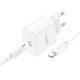 Зарядний пристрій HOCO C76A Pro Majestic USB-C PD30W + cable USB-C to USB-C White (6942007616324)
