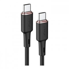 Дата кабель USB-C to USB-C 1.2m 3A 60W silicone C2-03 black Acefast (6974316280729)