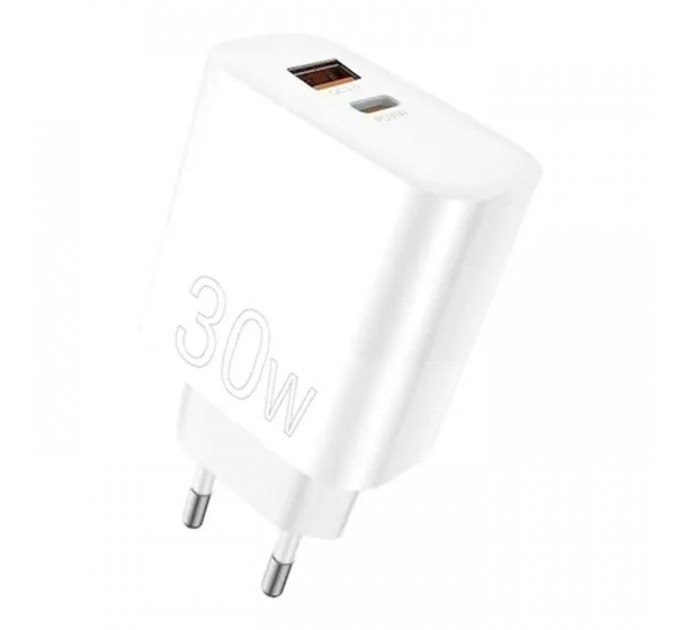 Зарядний пристрій WUW C208 1xUSB-C PD30W + 1xUSB QC3.0 18W White (6972573333417) Зарядний пристрій WUW C208 1xUSB-C PD30W + 1xUSB QC3.0 18W White (6972573333417)