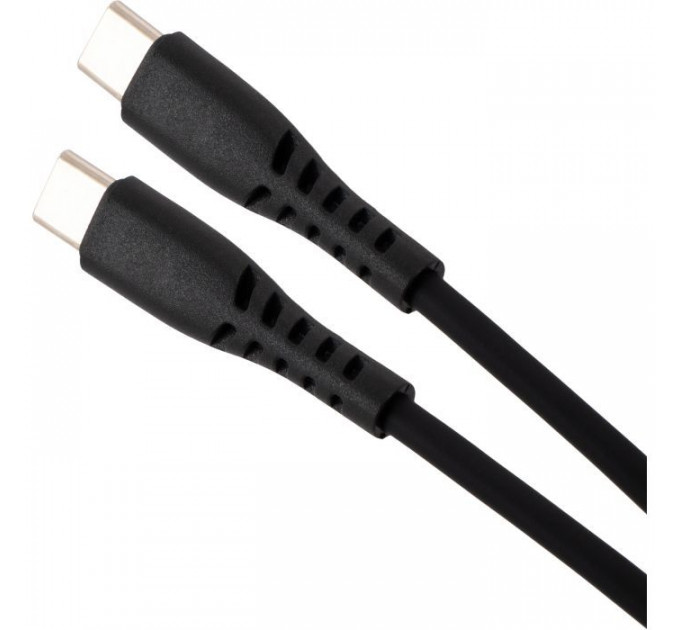 Дата кабель USB-C to USB-C 2.0m 60W Silicon Black Vinga (VCDCCC262SB)