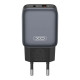 Зарядний пристрій XO L156 USB-C PD30W + USB-A QC3.0 Black (L156.black)