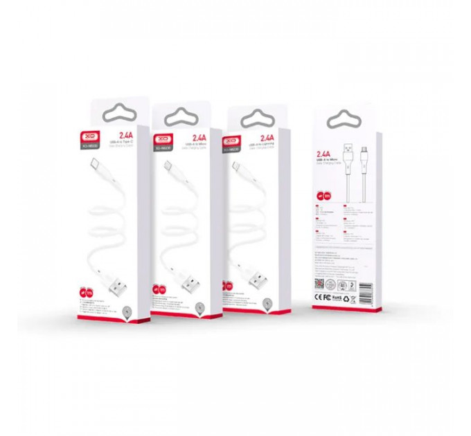 Дата кабель USB 2.0 AM to Lightning 1.0m white XO (NB230-AI.white)